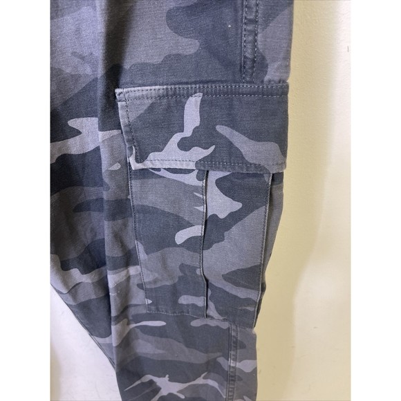 TNA Aritzia Alix Grey Camo Cotton Twill Joggers M Dark Eclipse  30x29 - Picture 5 of 8